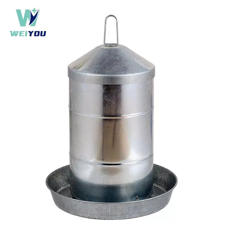 Galvanized poultry feeder